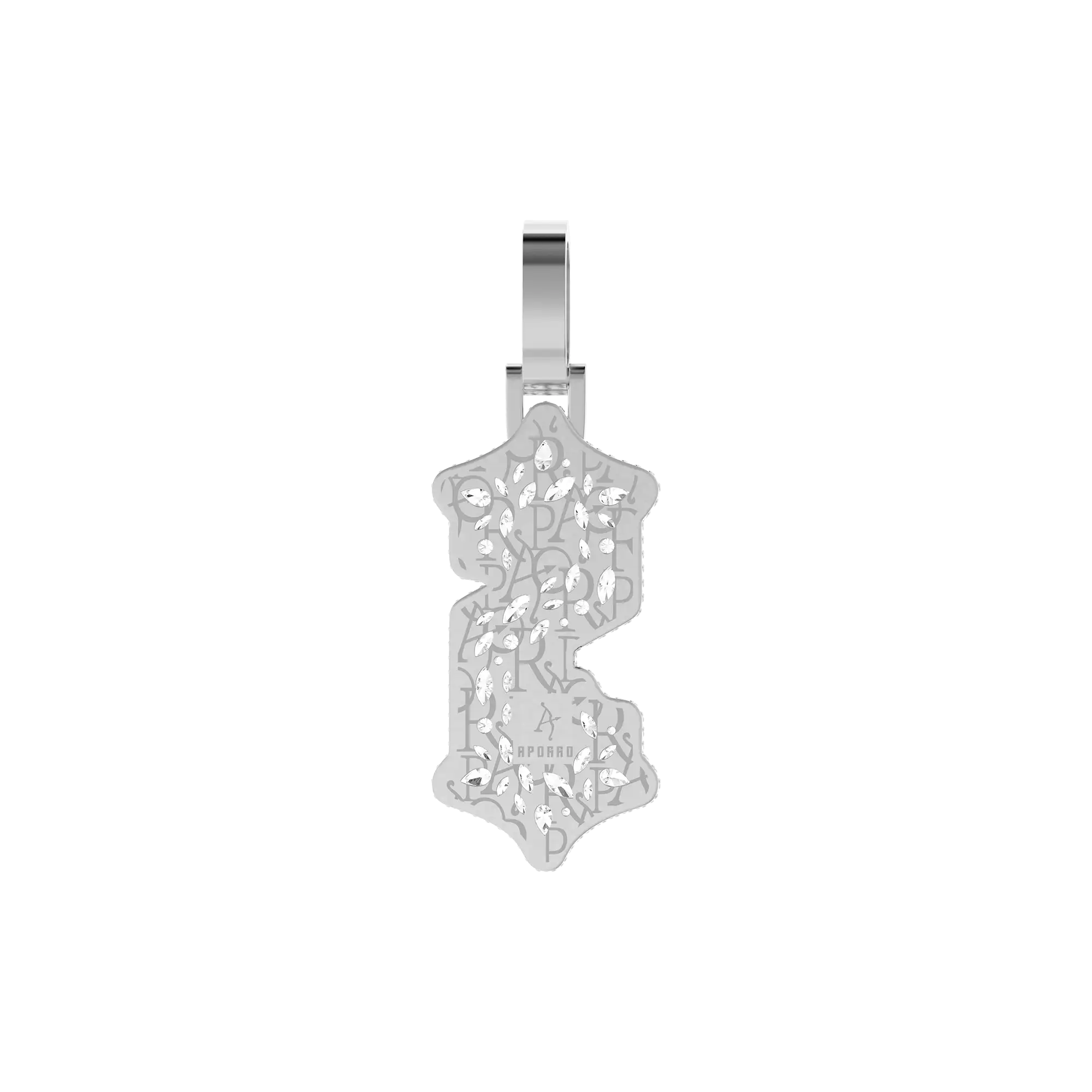 Custom Shaped Diamond Gothic Font Pendant - 51mm