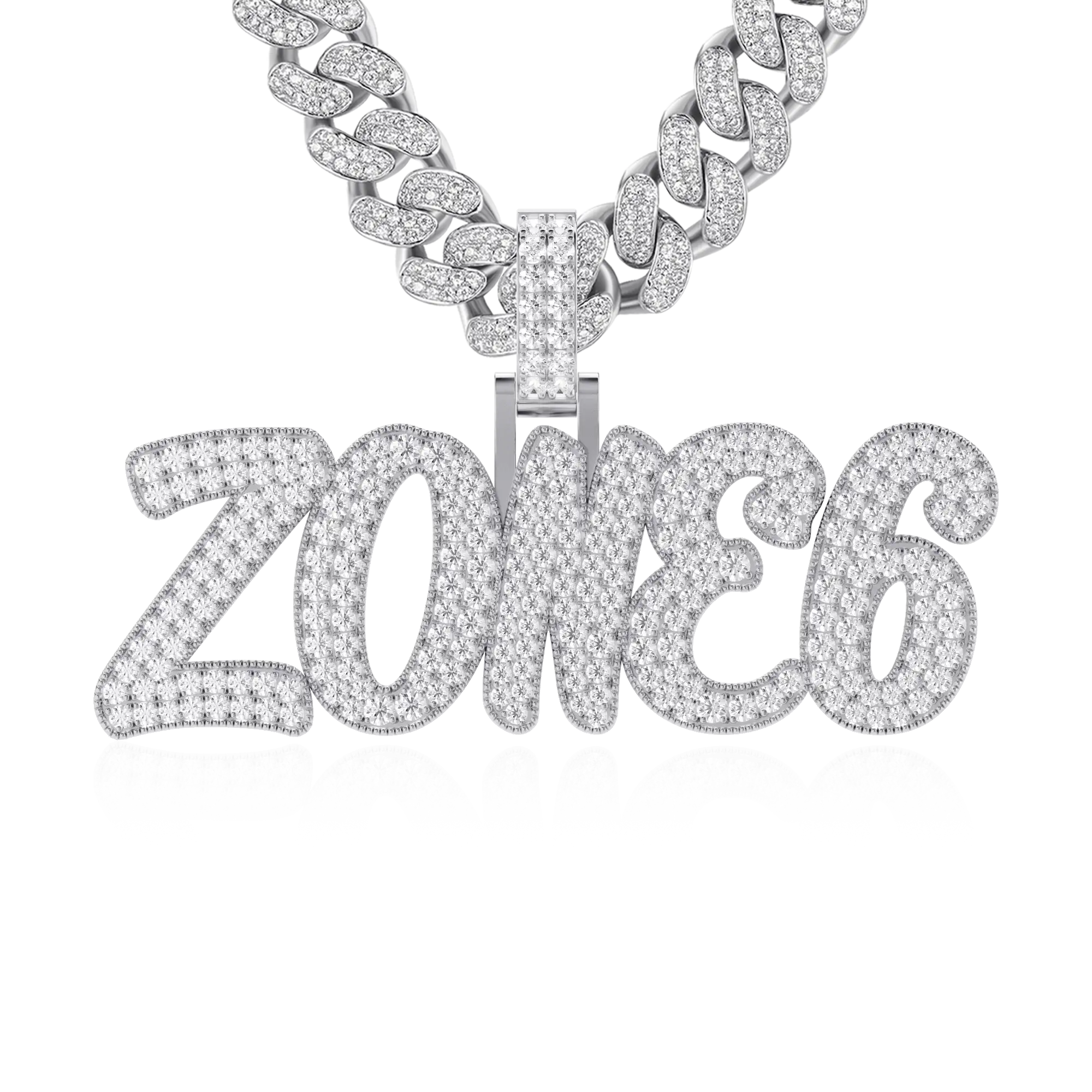 Pendre de police romantique Moisanite Custom Moissanite Pendentif