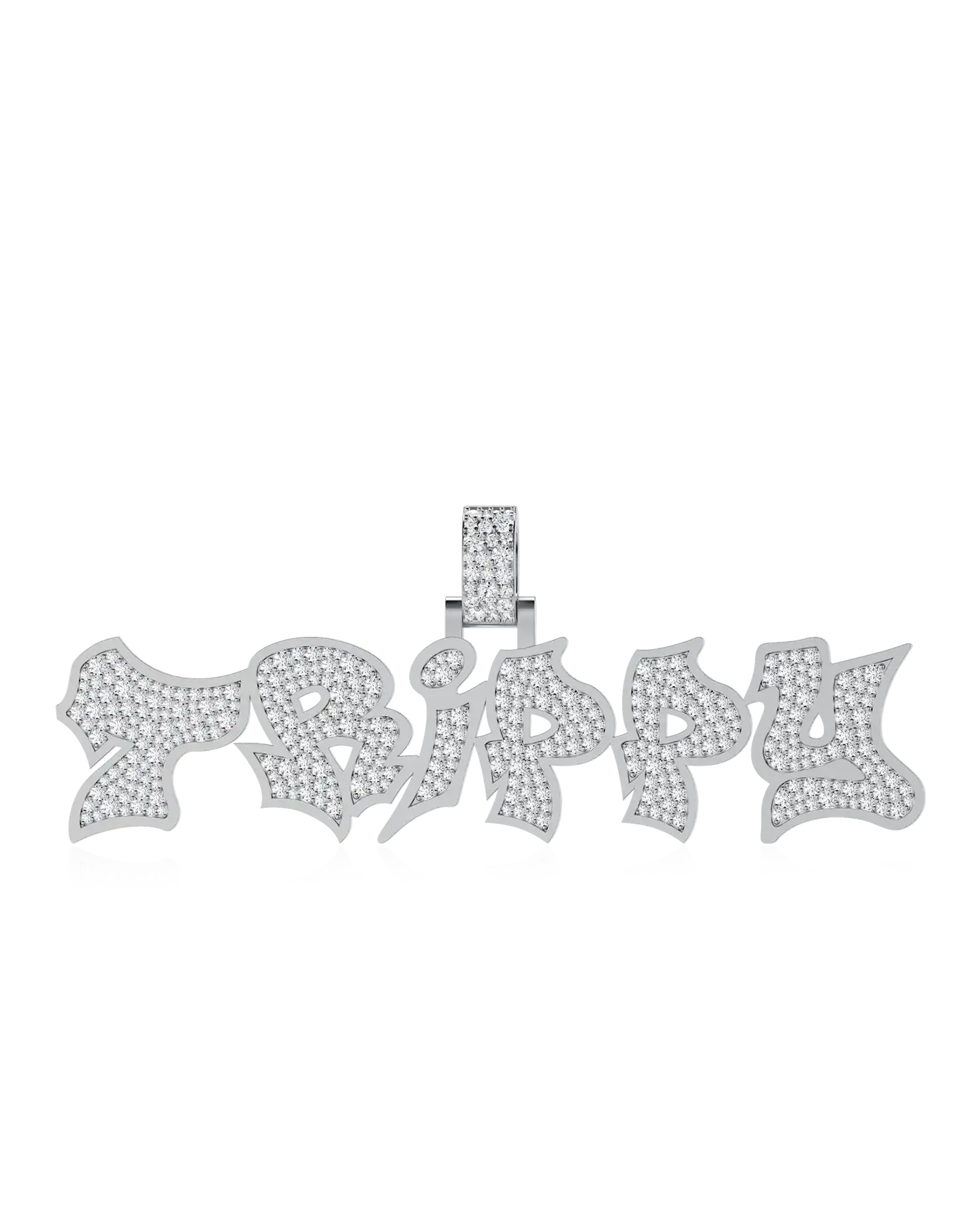Custom Graffiti Font Letter Pendant - 20mm