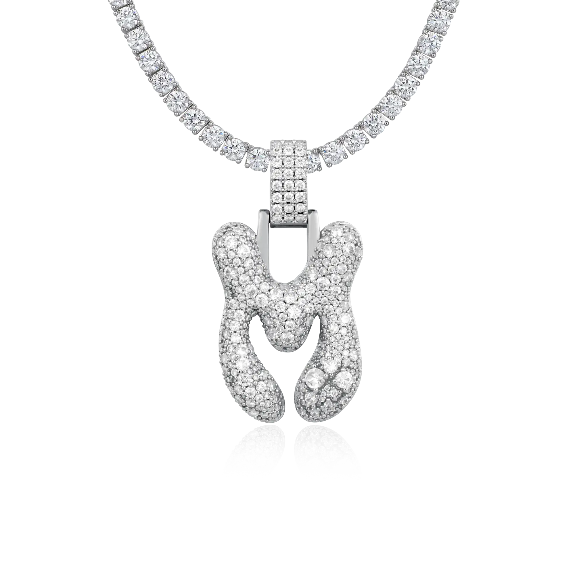 Custom Bubble Font Pendant - 30mm