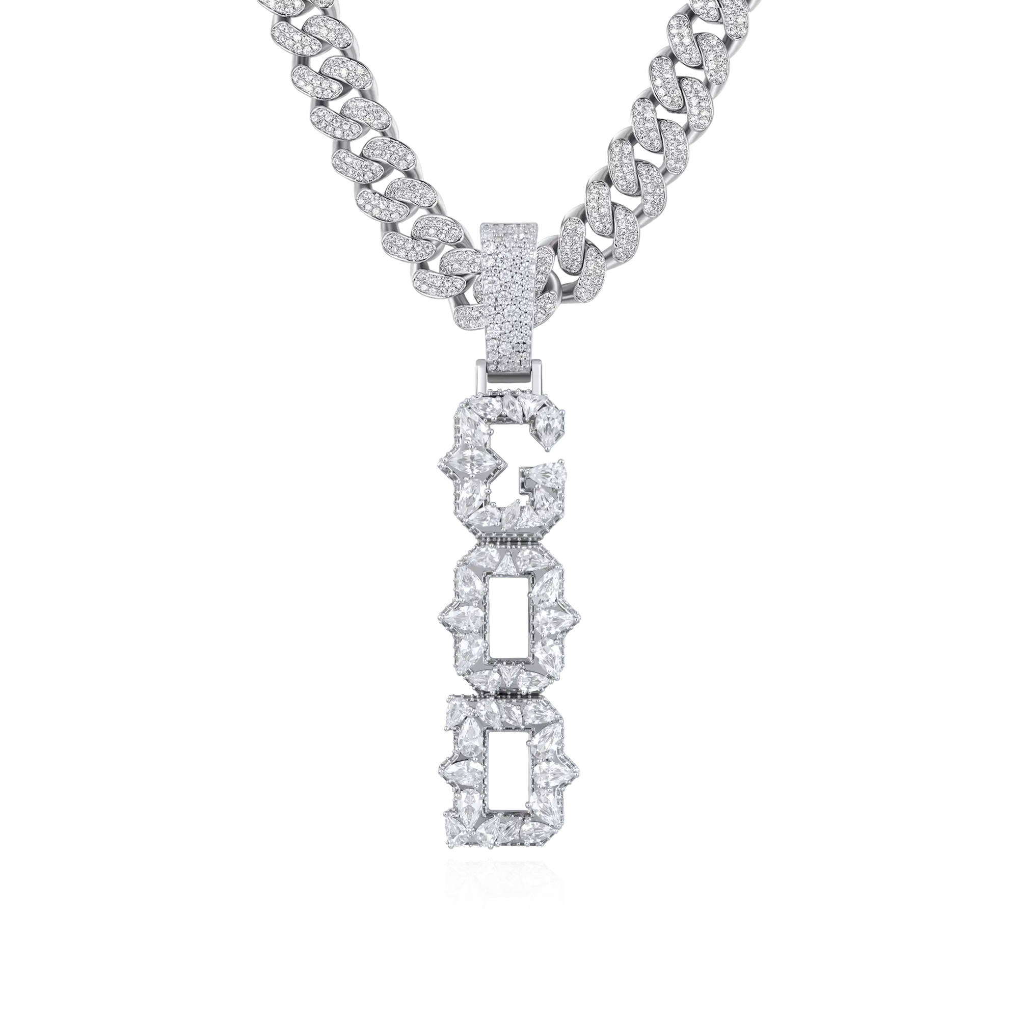 Custom Rhombus-Shaped Font Pendant