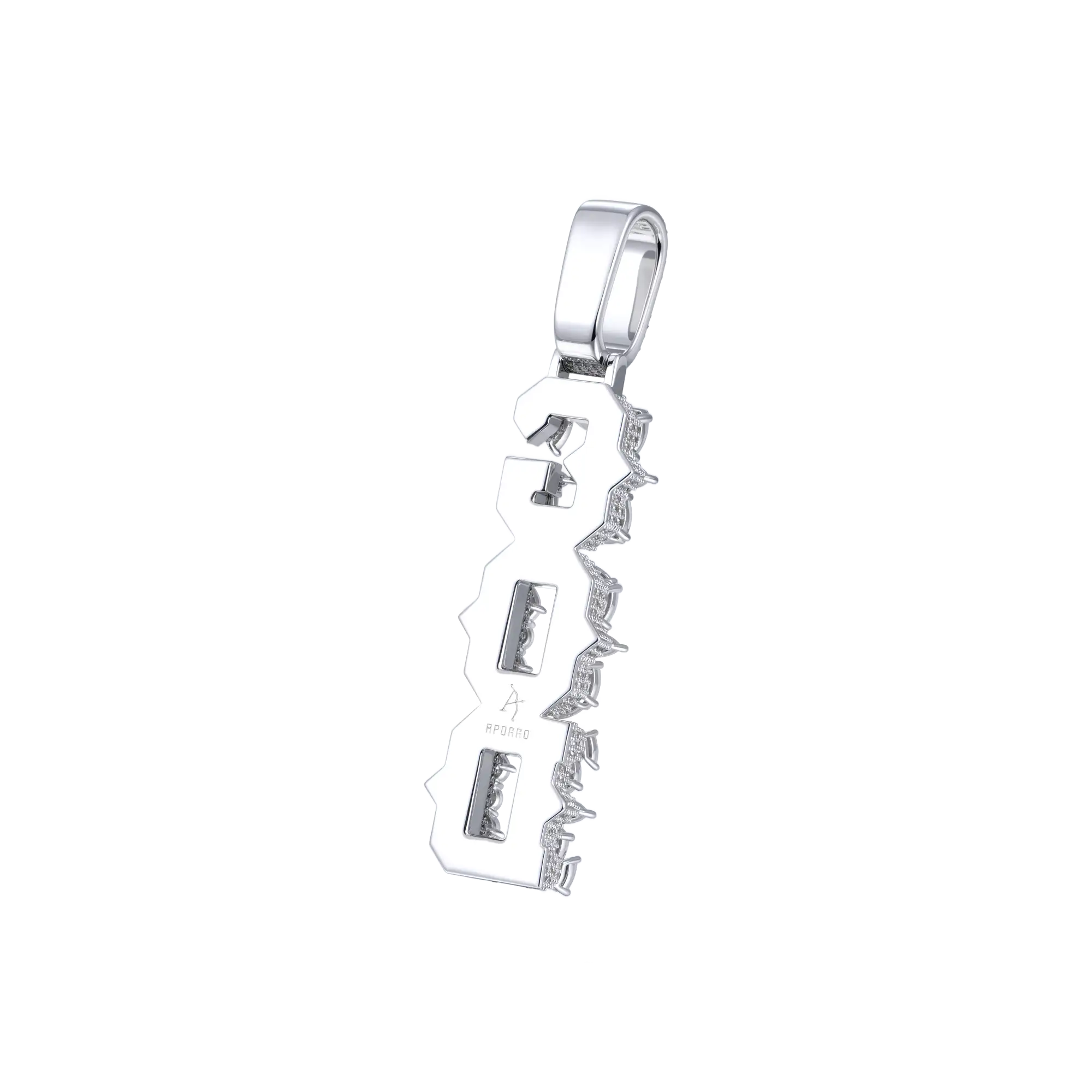 Custom Rhombus-Shaped Font Pendant