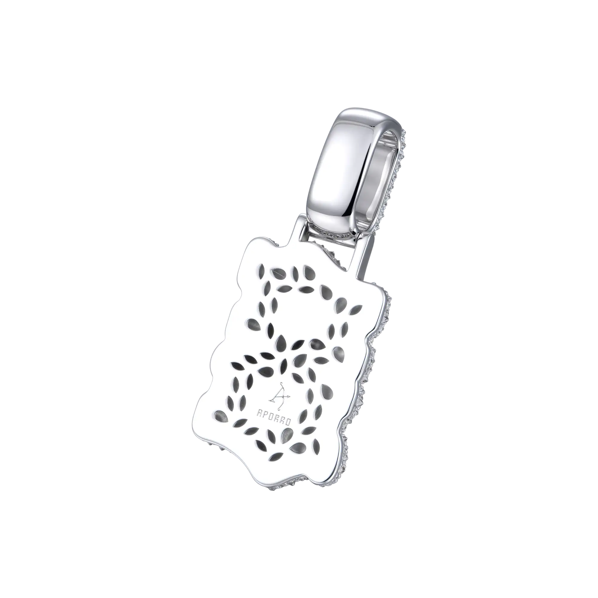 Custom Shaped Diamond Double-Layer Pendant - 35mm