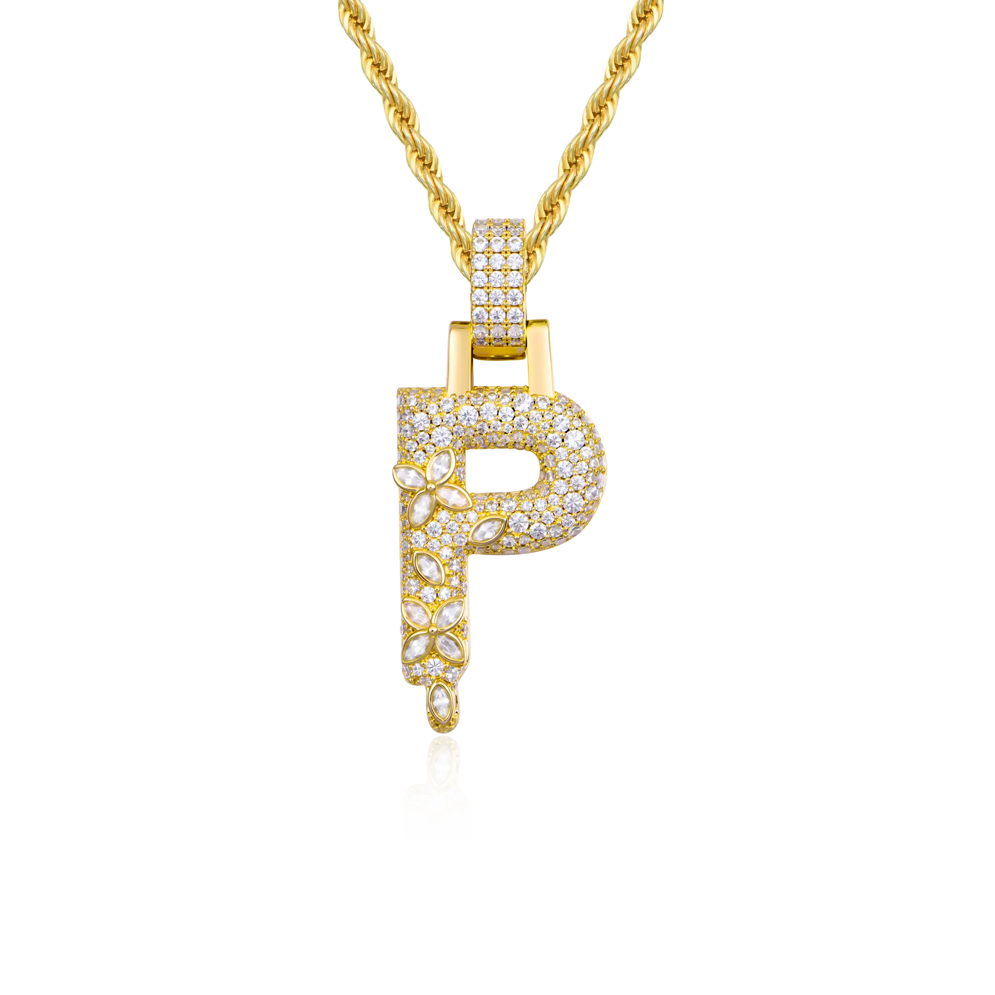 Custom Four Leaf Clover Font Pendant