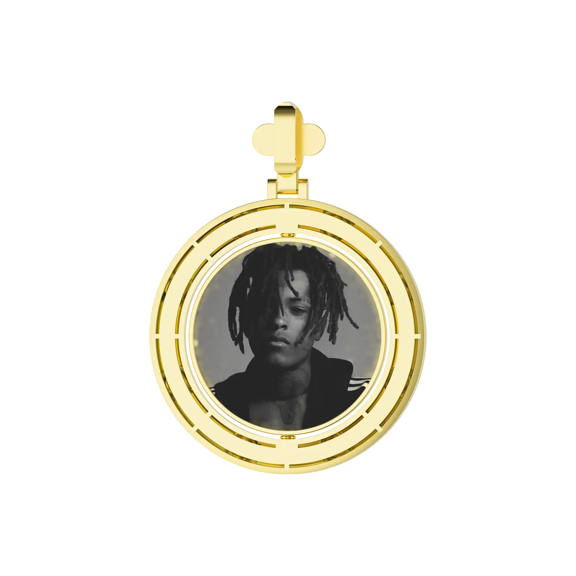 Custom Clover Pearl Reversible Photo Frame Pendant