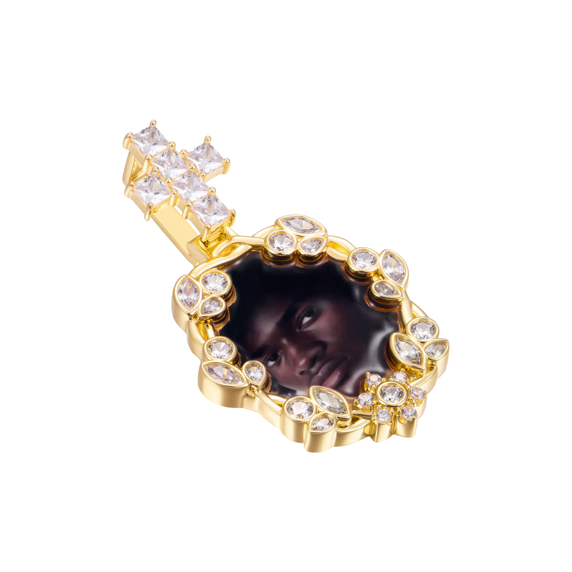 Custom Vine-wrapped Picture Frame Pendant