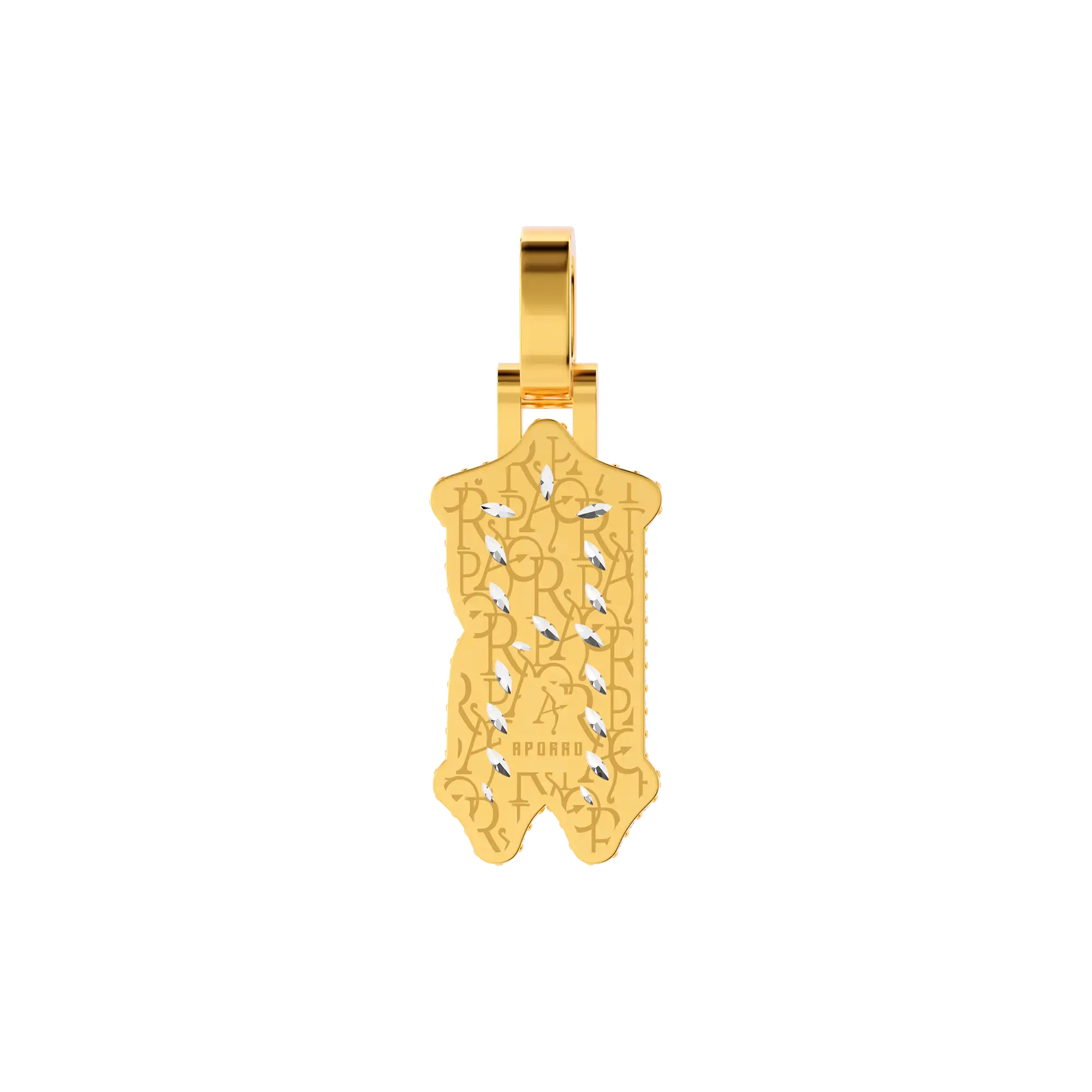 Custom Shaped Diamond Gothic Font Pendant-30mm