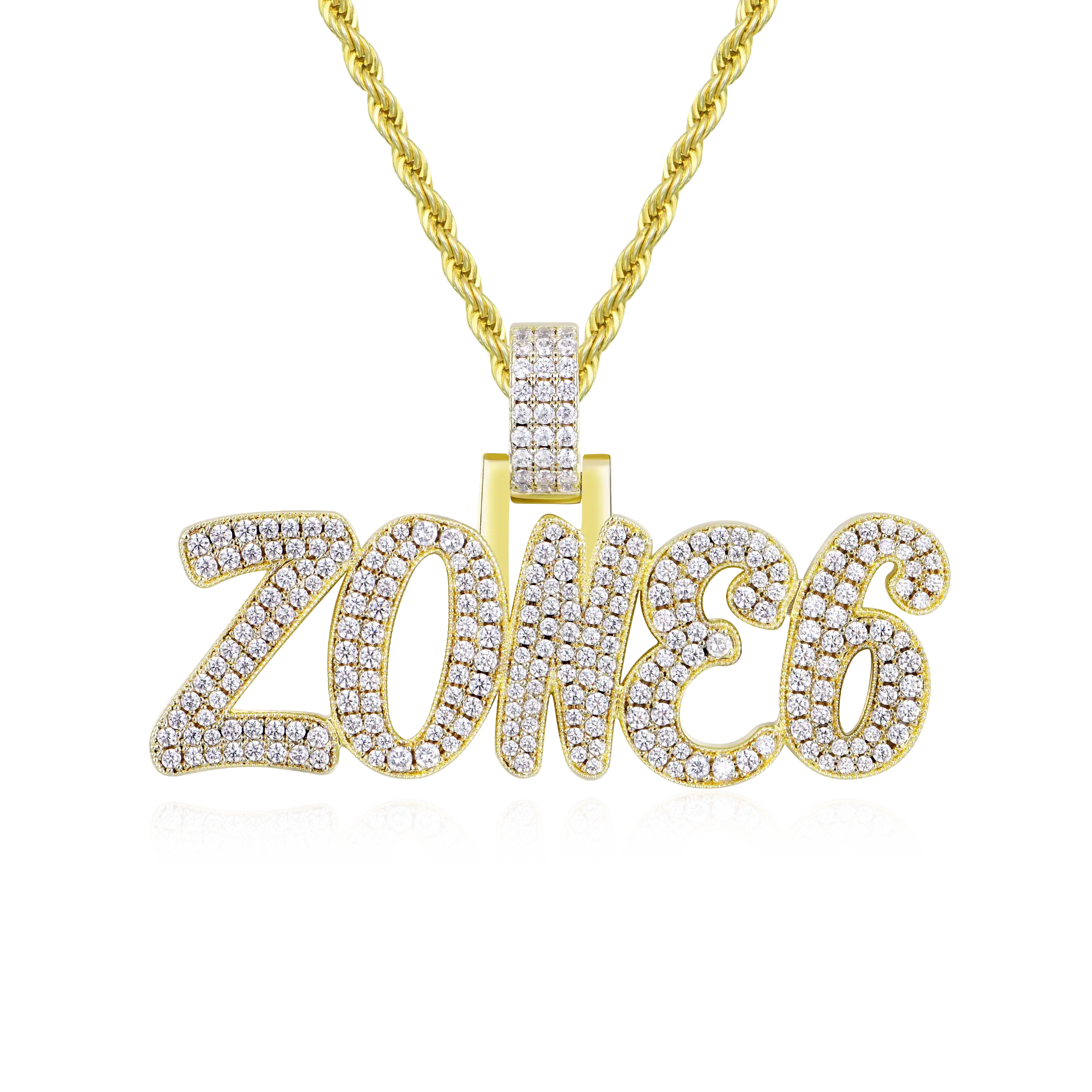 Custom Moissanite Romantic Font Letter/Number Name Pendant