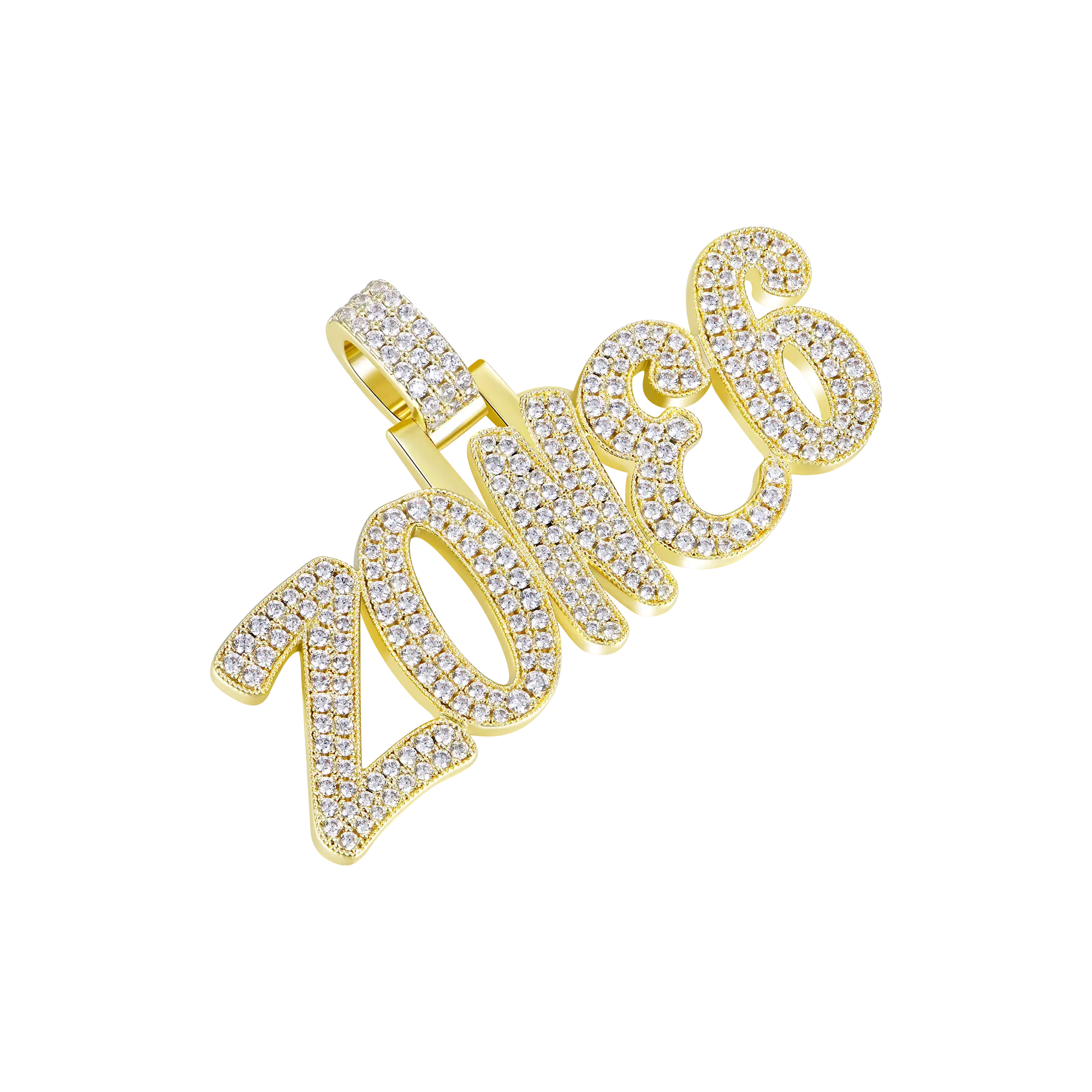 Custom Moissanite Romantic Font Letter/Number Name Pendant