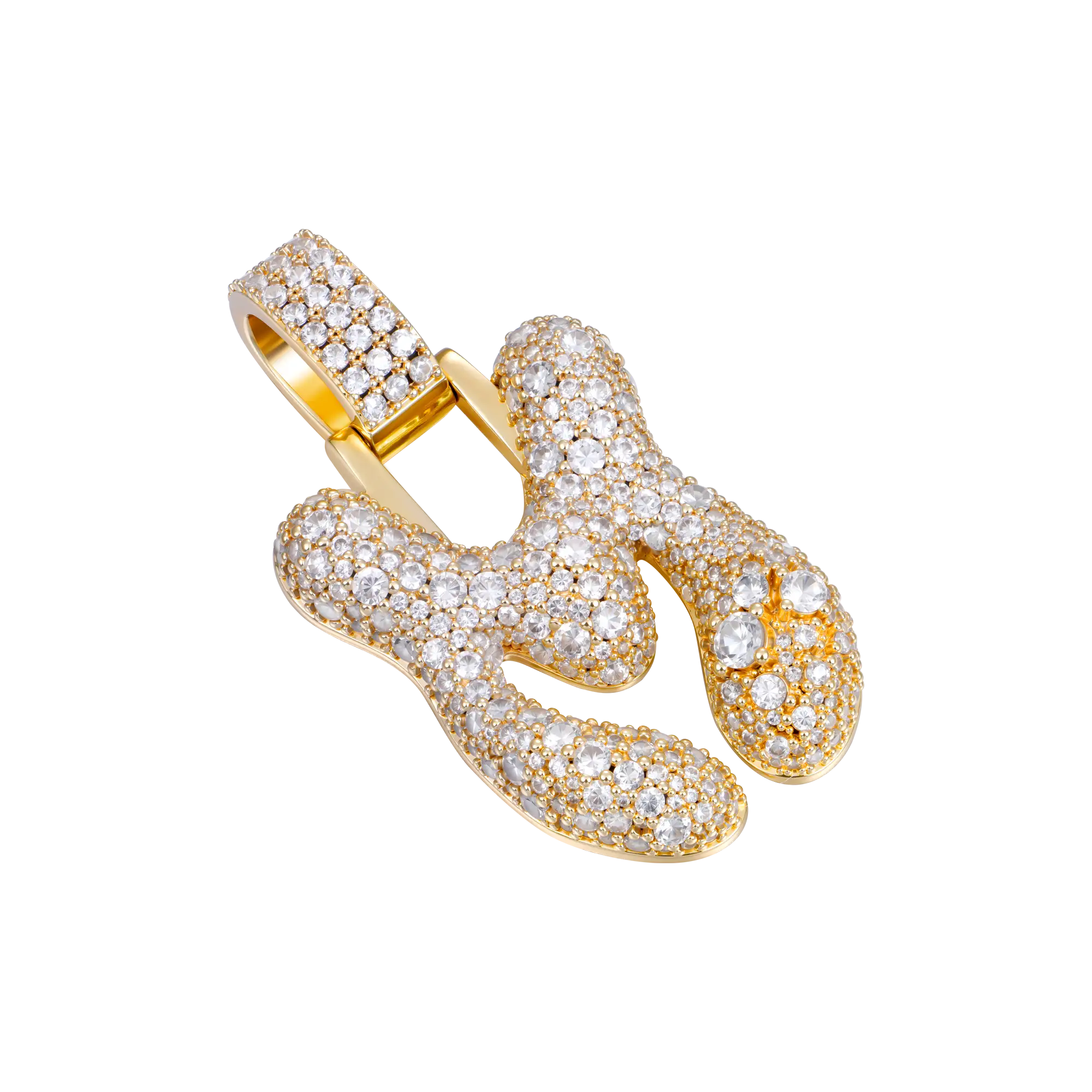 Custom Bubble Font Pendant - 30mm