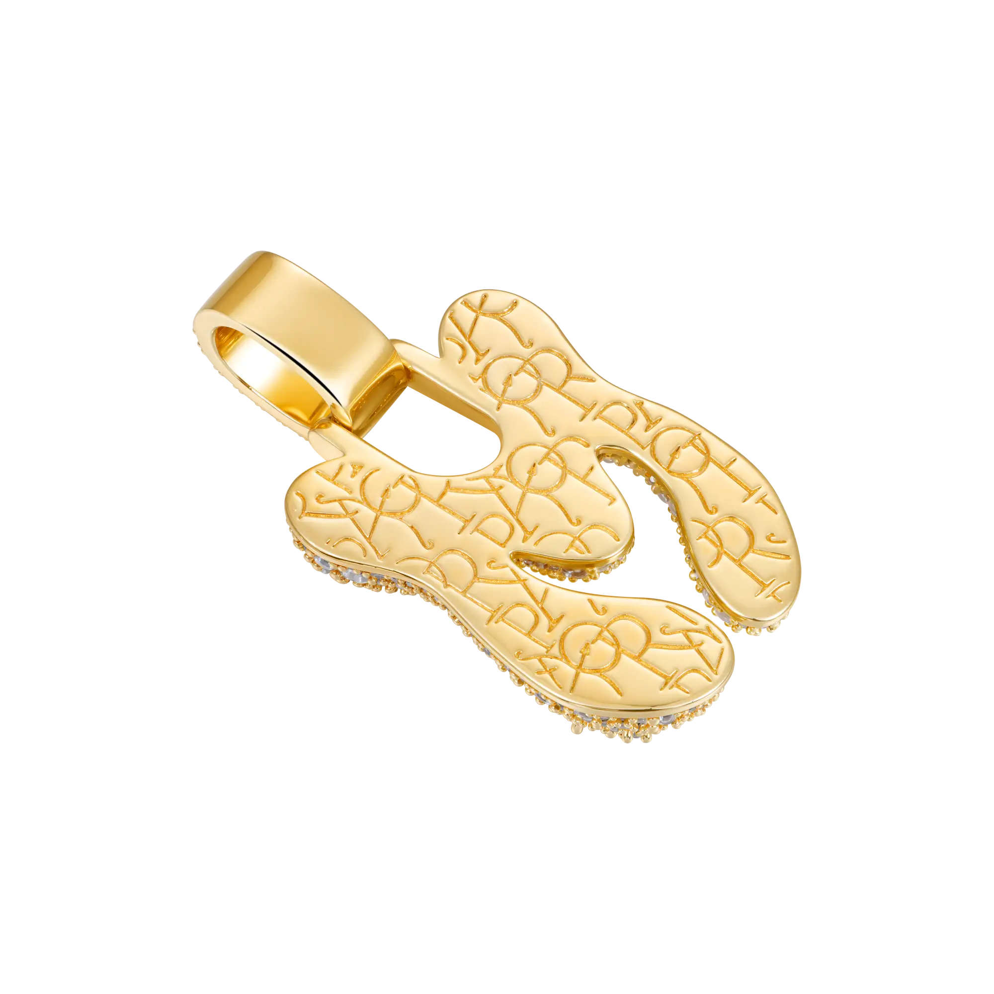 Custom Bubble Font Pendant - 30mm