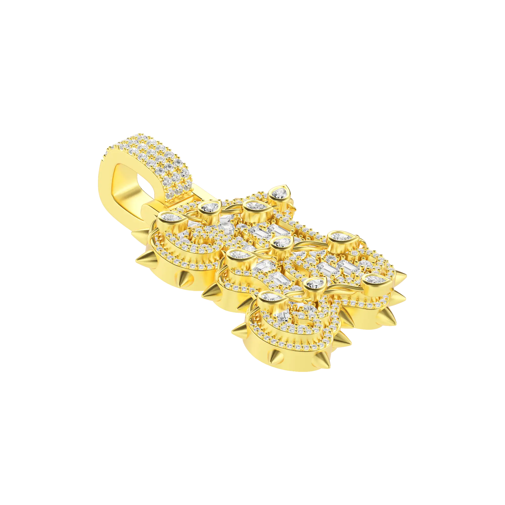 Custom Old English Willow Nail Thorn Font Pendant