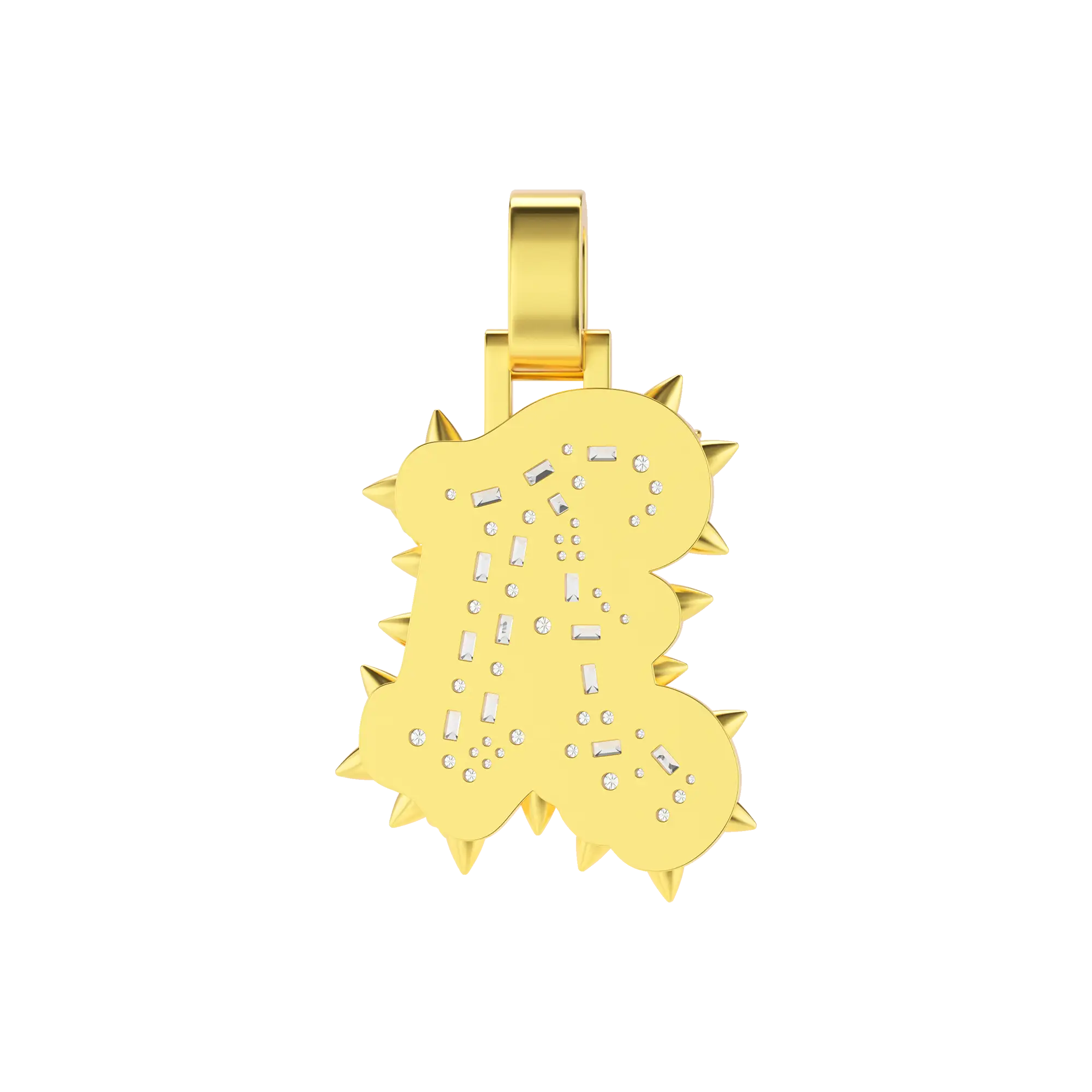 Custom Old English Willow Nail Thorn Font Pendant