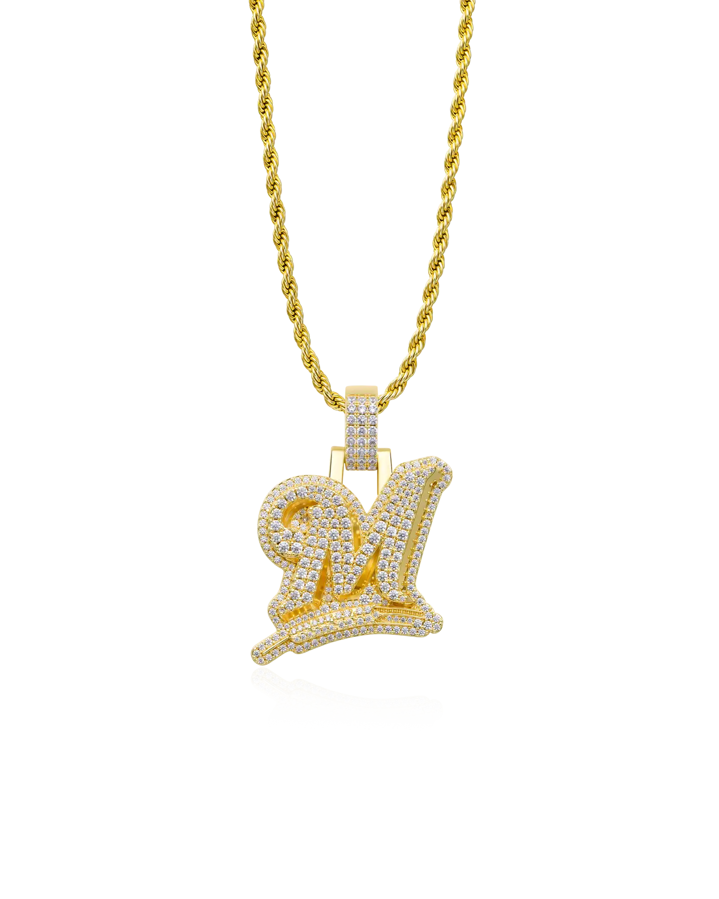 Custom Wheat Ears 3D Letter Pendant