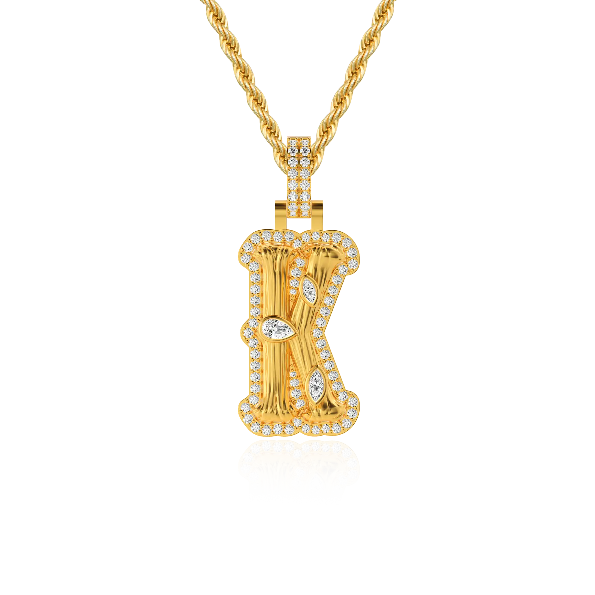 Custom Bone Font Pendant