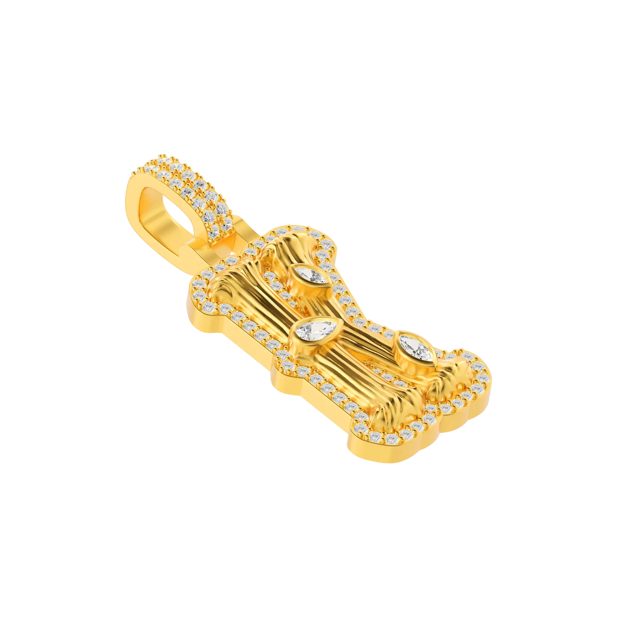 Custom Bone Font Pendant
