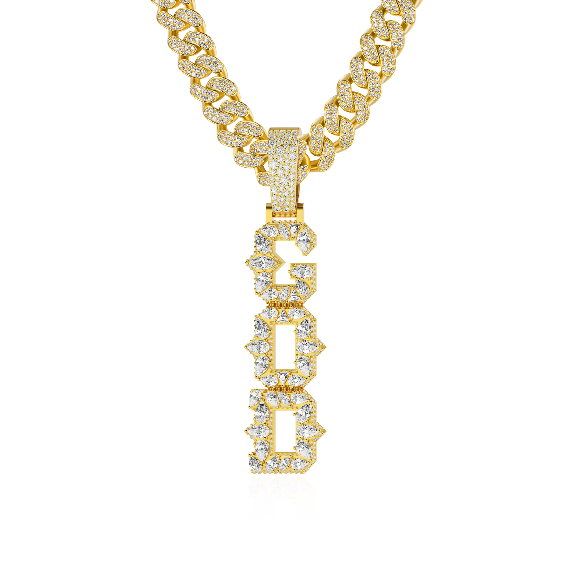 Custom Rhombus-Shaped Font Pendant