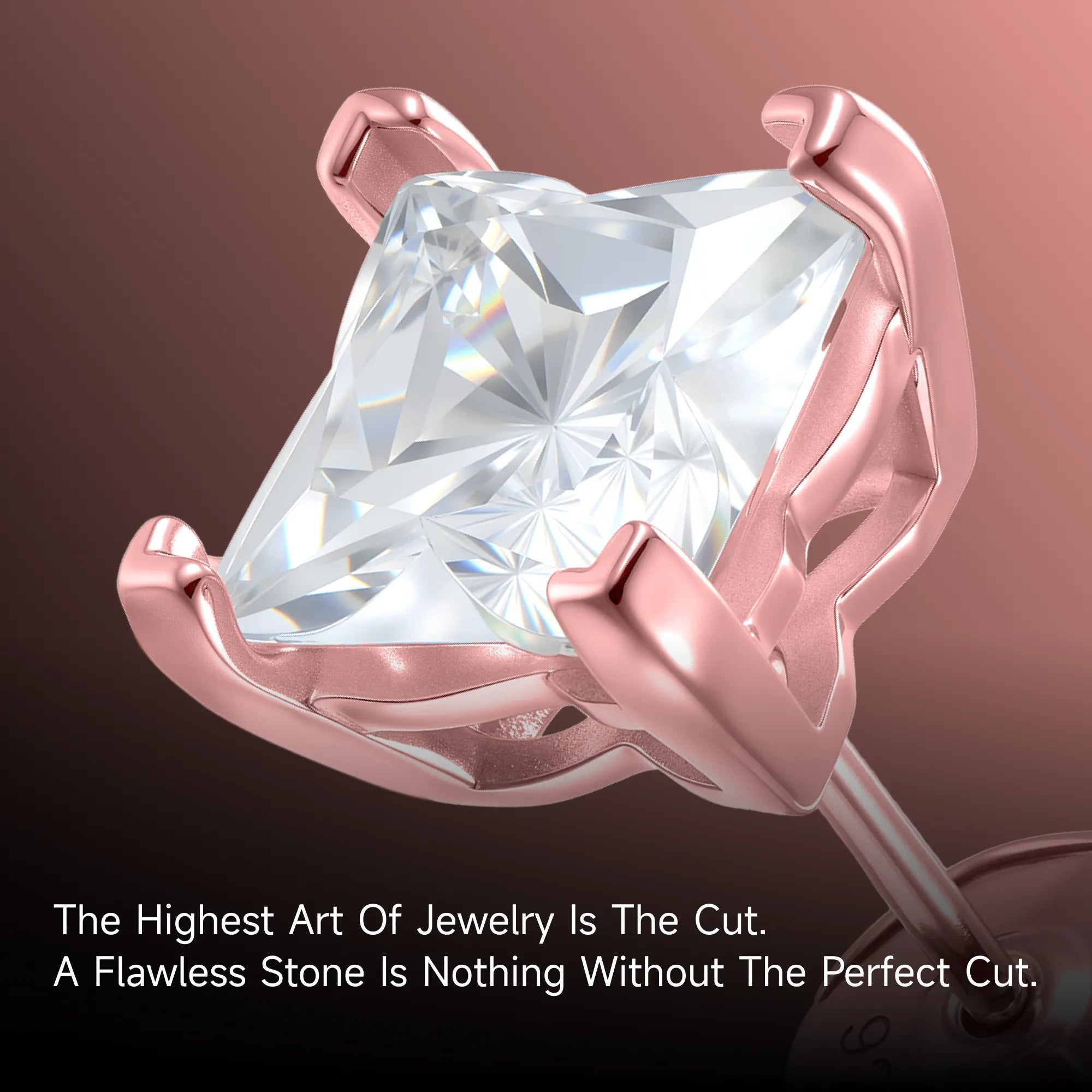 Moissanite S925 Solid Clover Cut Stud Earrings - White