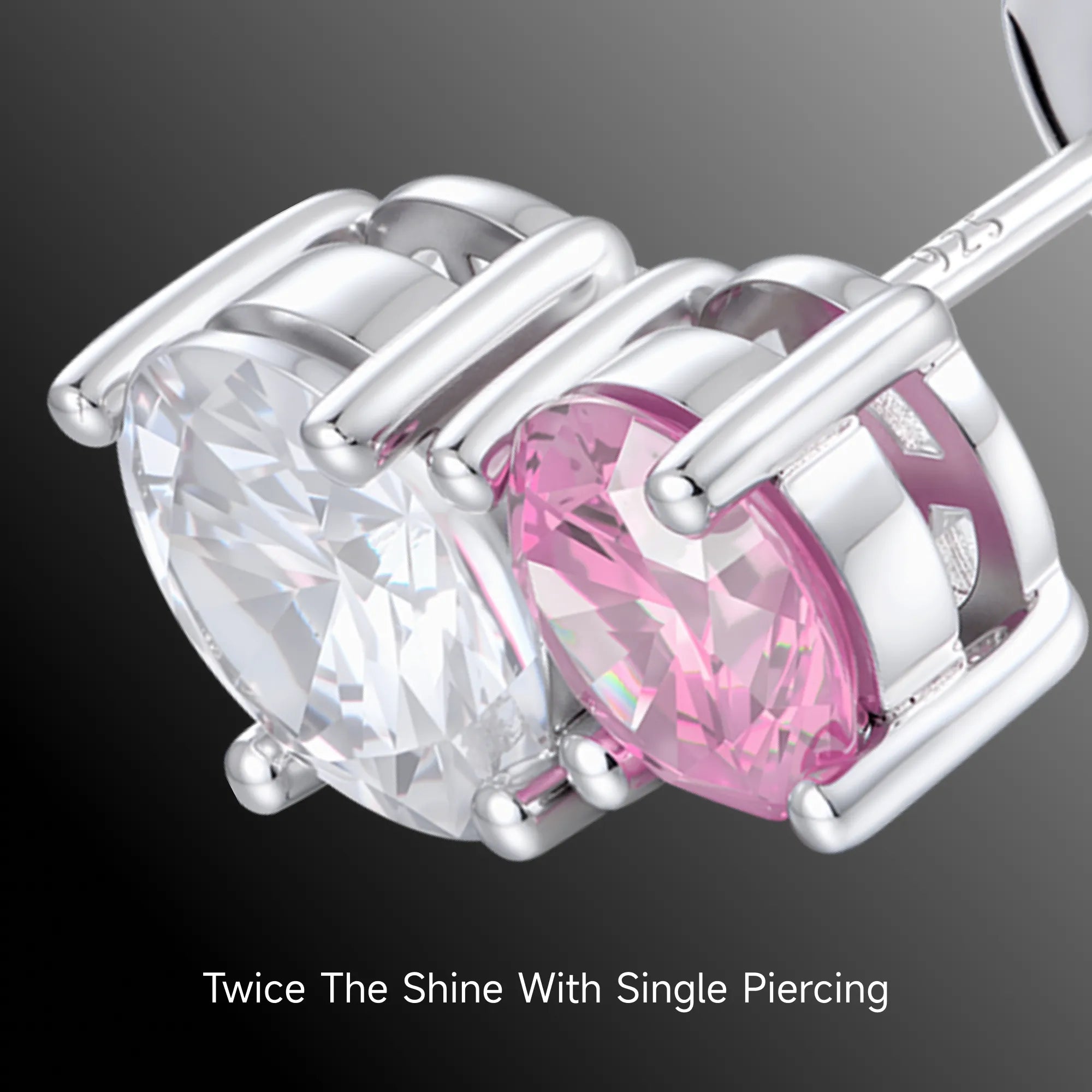 #Diamond_White + Pink Diamond ( 18k White Gold )