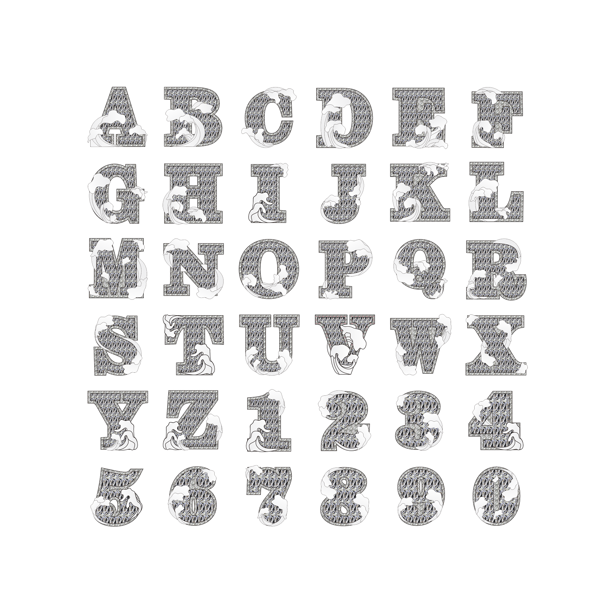 Custom Wave Font Pendant