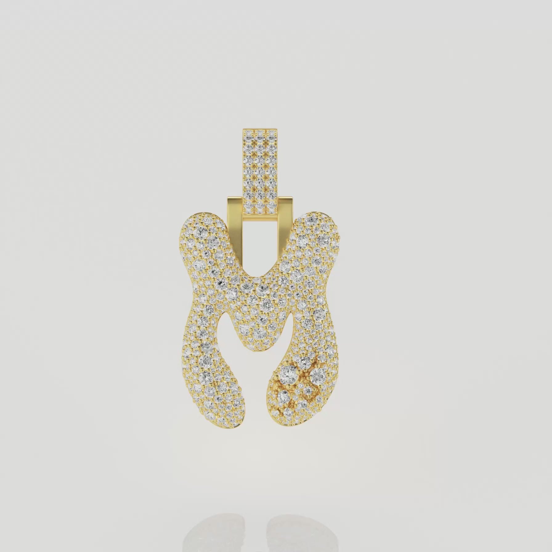 Custom Bubble Font Pendant - 30mm
