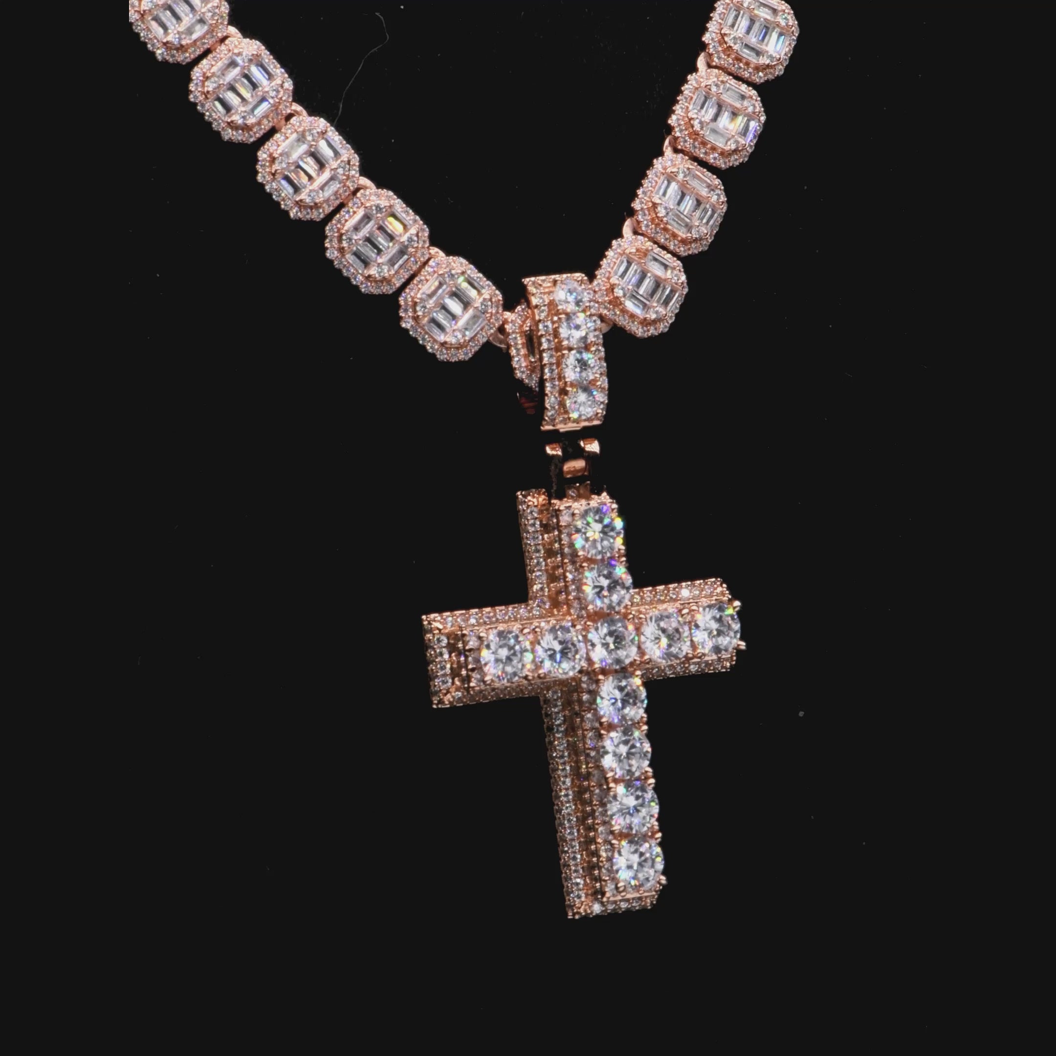 Brilliance Layered Cross Pendant