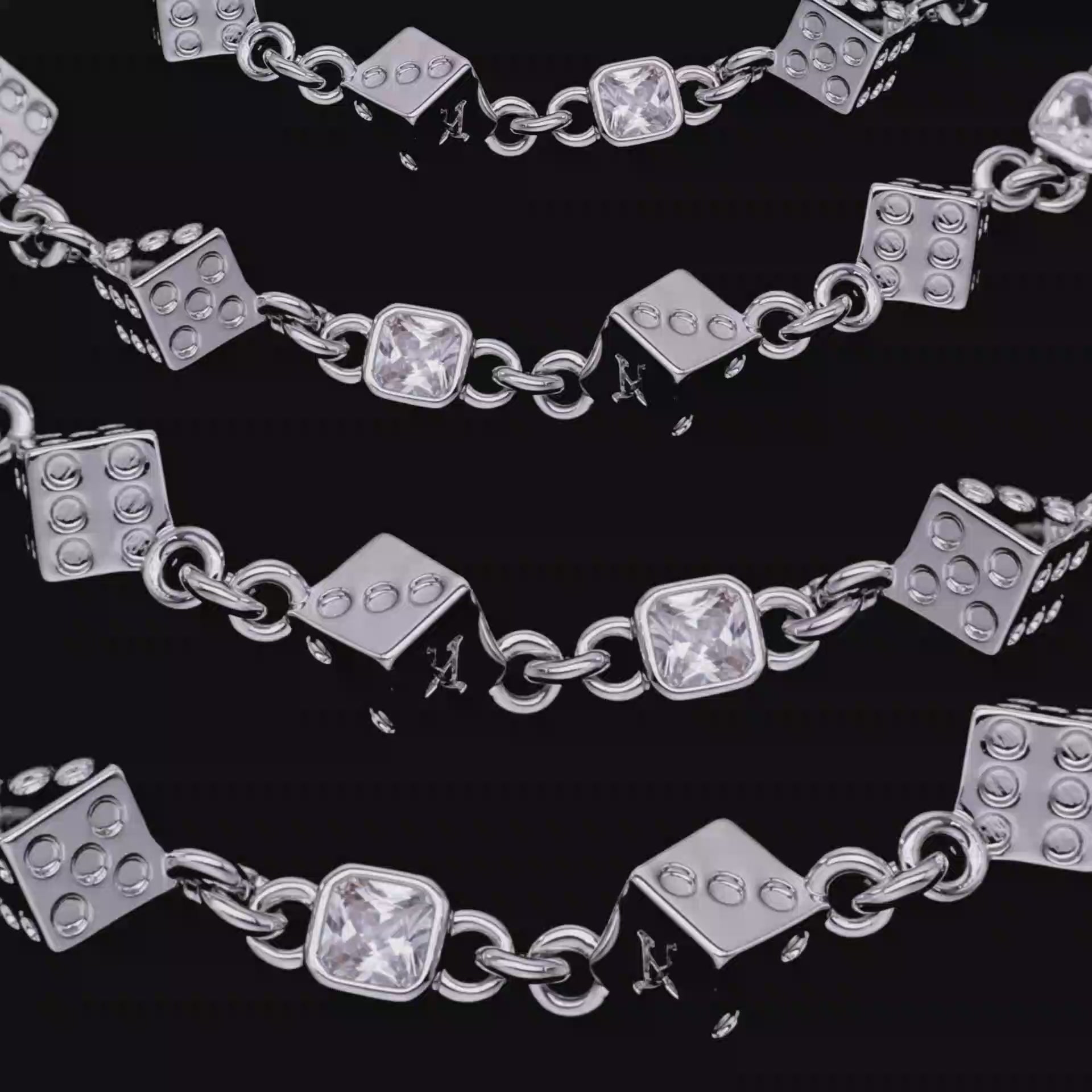 Moissanite Icon Dice Bracelet - 8mm