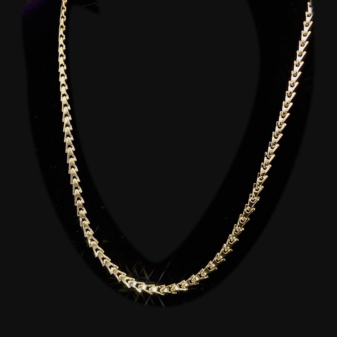 APORRO A® Plain Gold Halskette - 5 mm