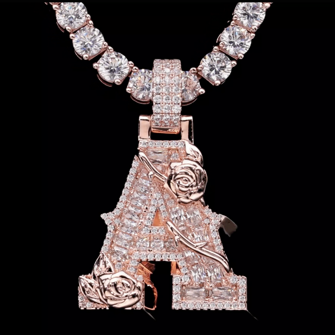 Custom Rose Font Pendant-30mm
