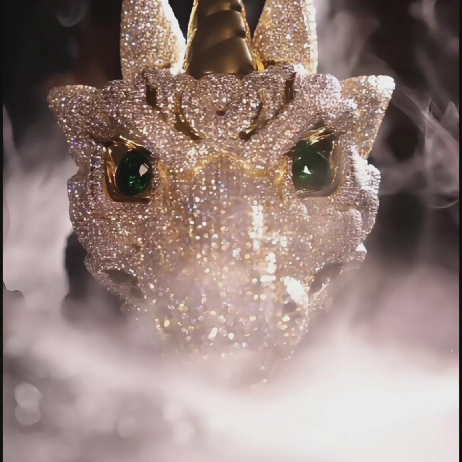 APORRO Premium Custom Buss Down 3D Dragon Head Ciondolo