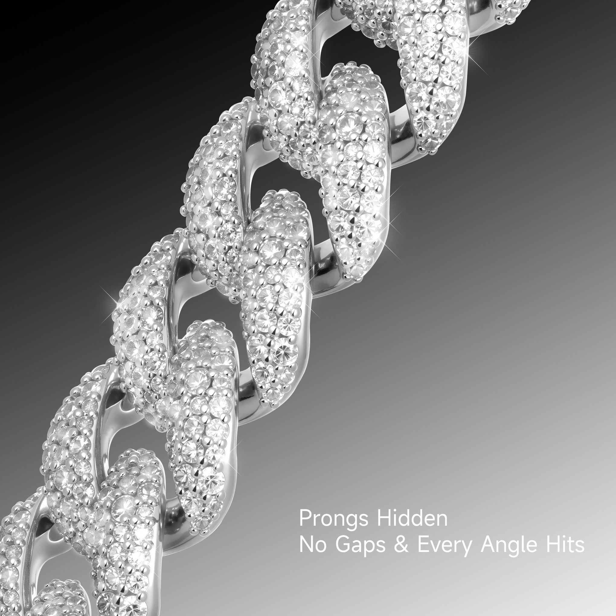 Moissanite Round Cut Cuban Link Chain - 12mm