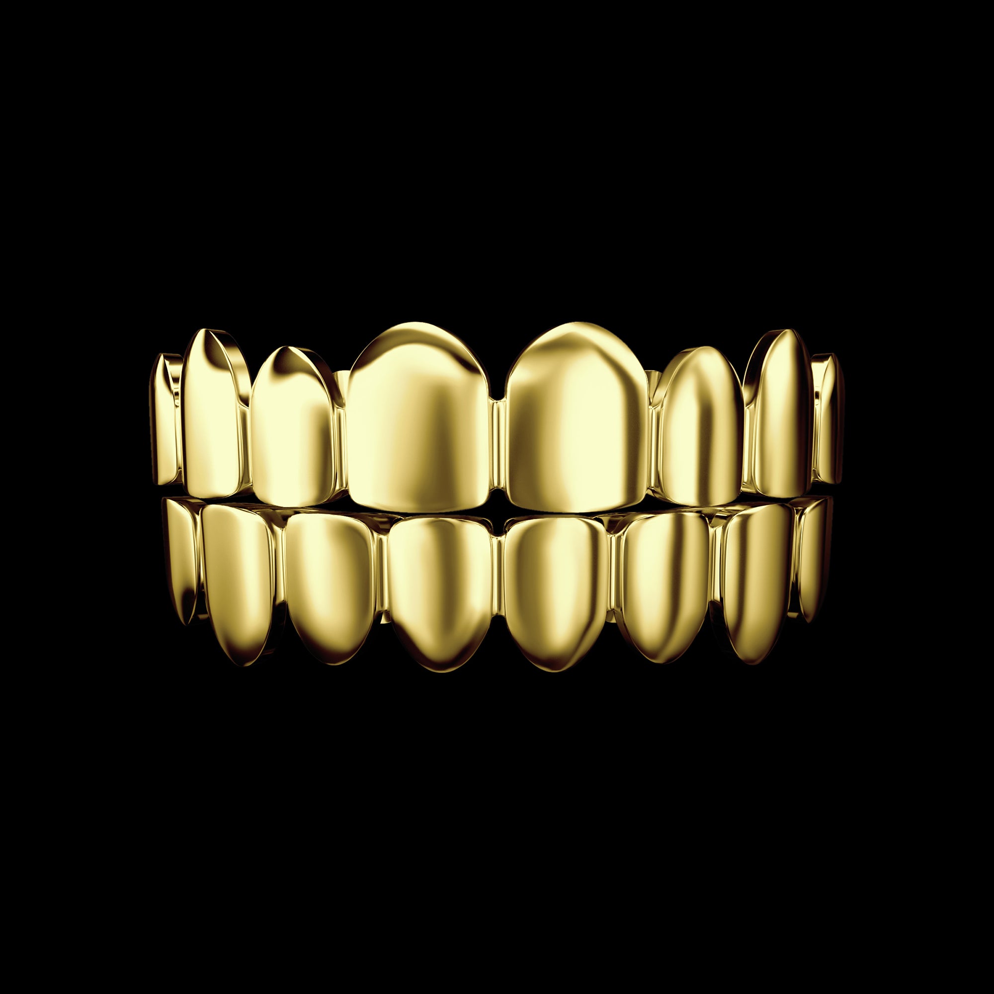 Pre-made Classic Plain Gold Grillz
