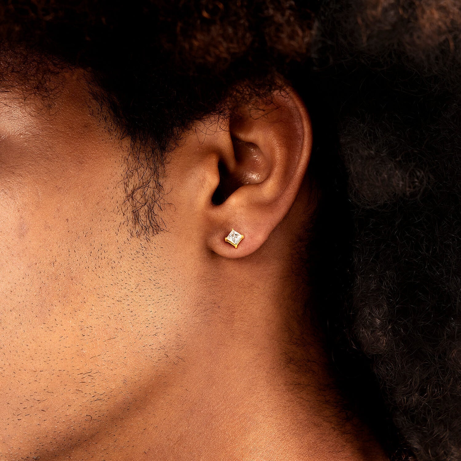 Moissanite S925 Princess Cut Stud Earring