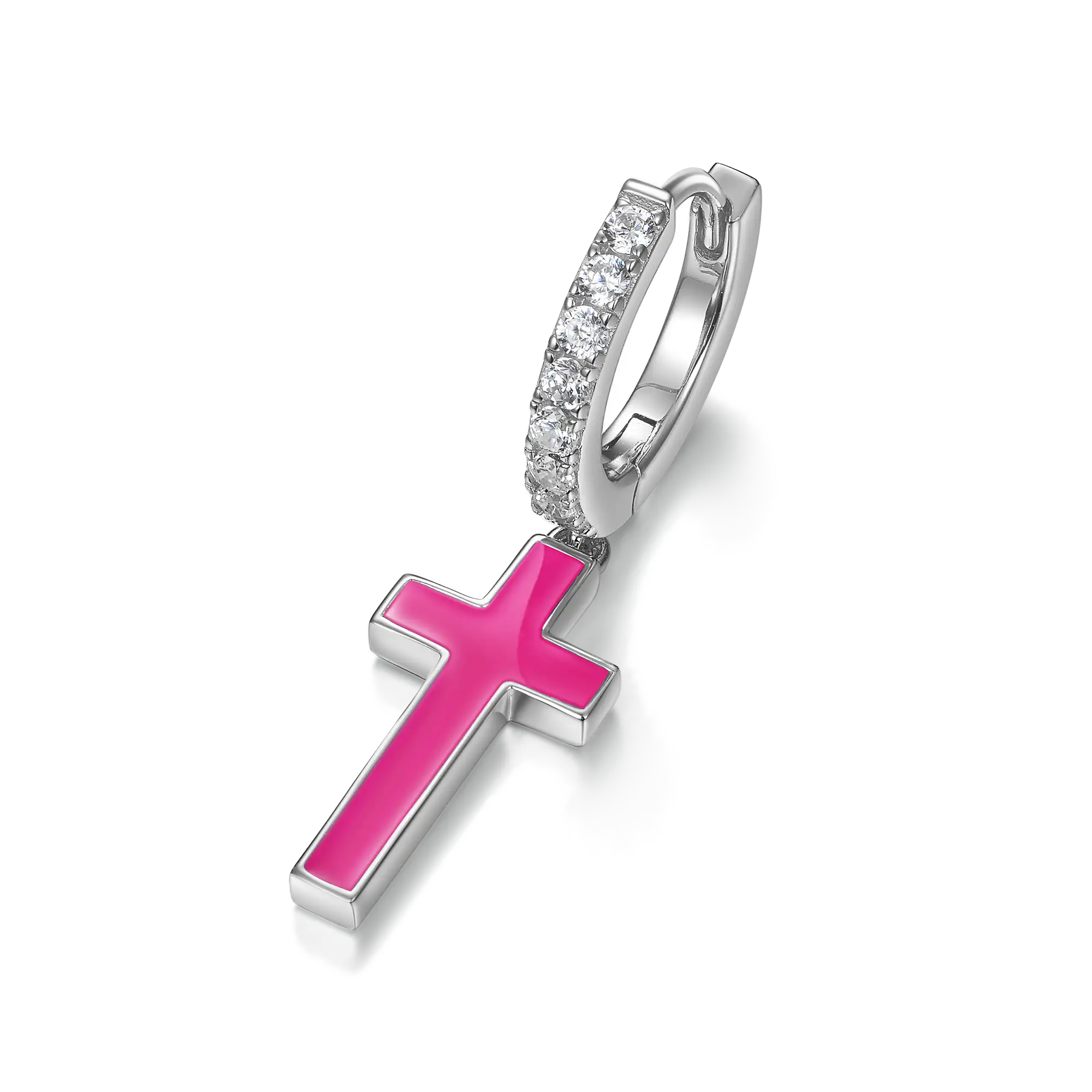 Pendientes colgantes con cruz de Arcenciel S925 - Par