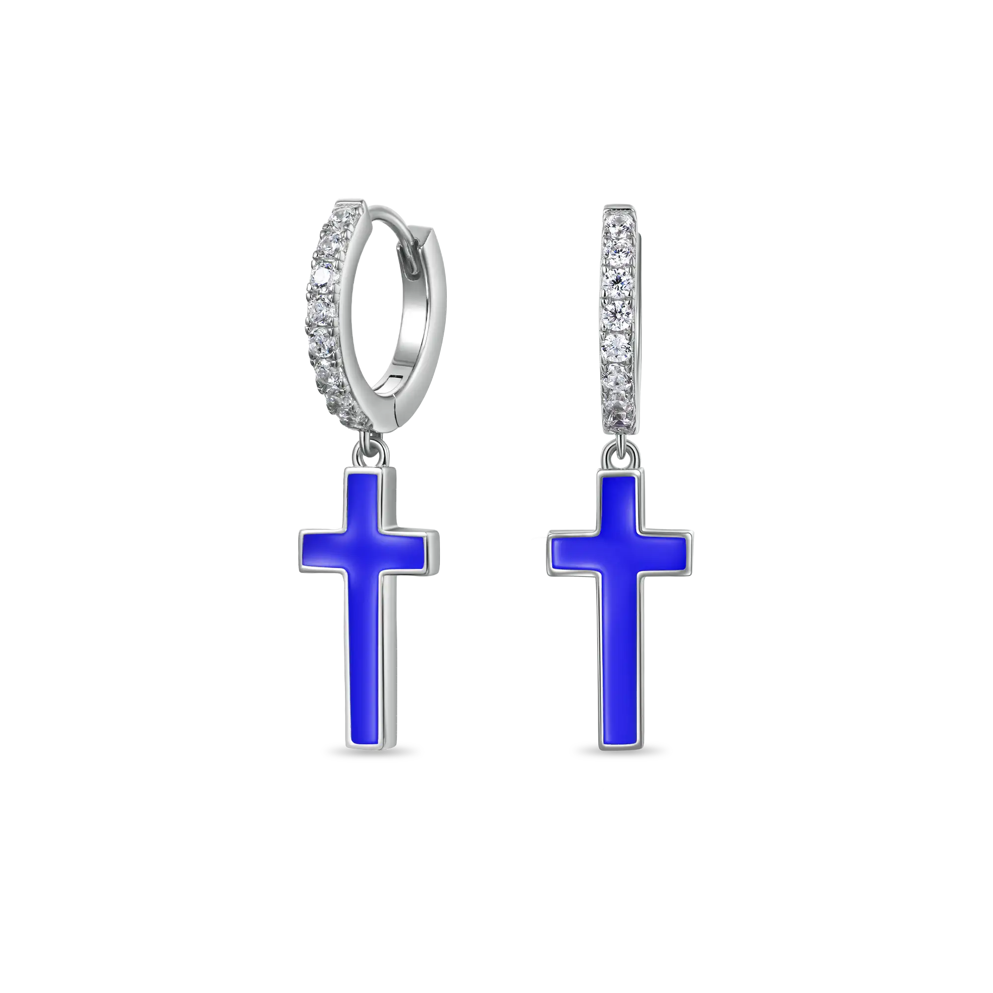 Pendientes colgantes con cruz de Arcenciel S925 - Par