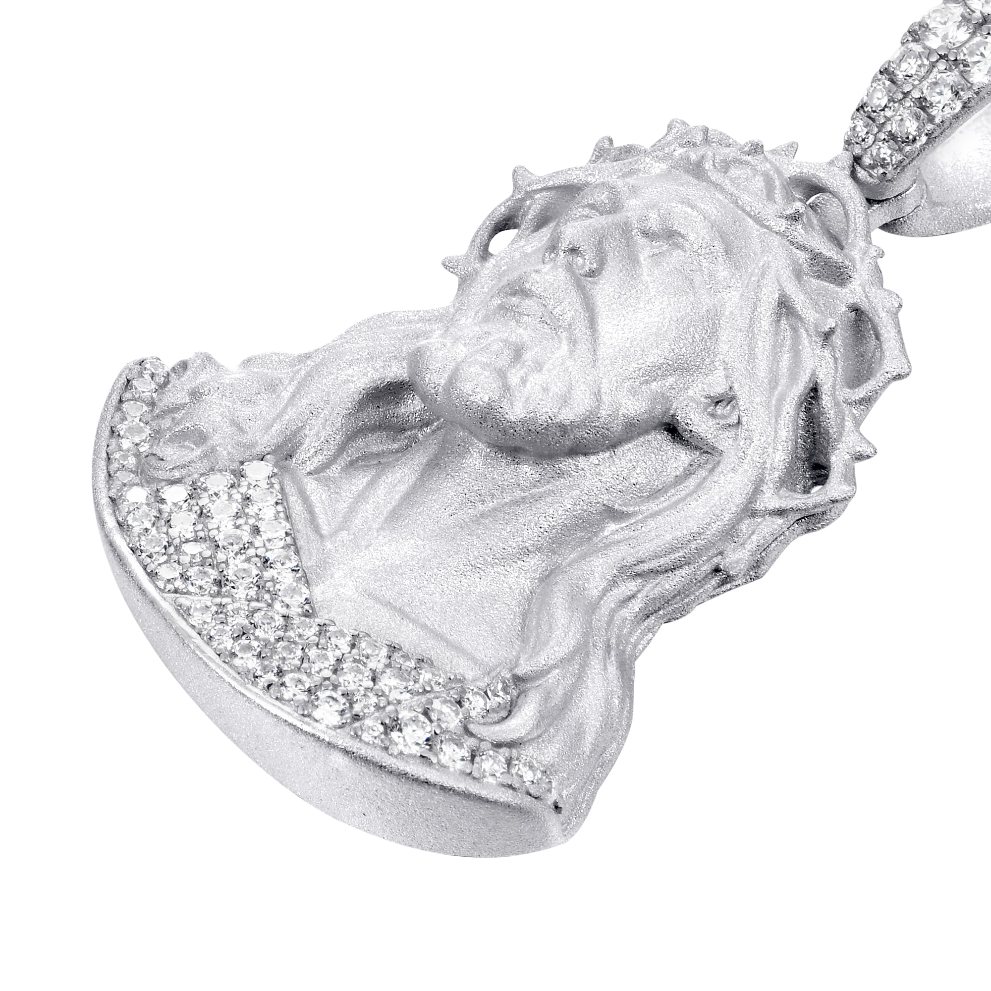 Moissanite Crucifix Pendant-Medium