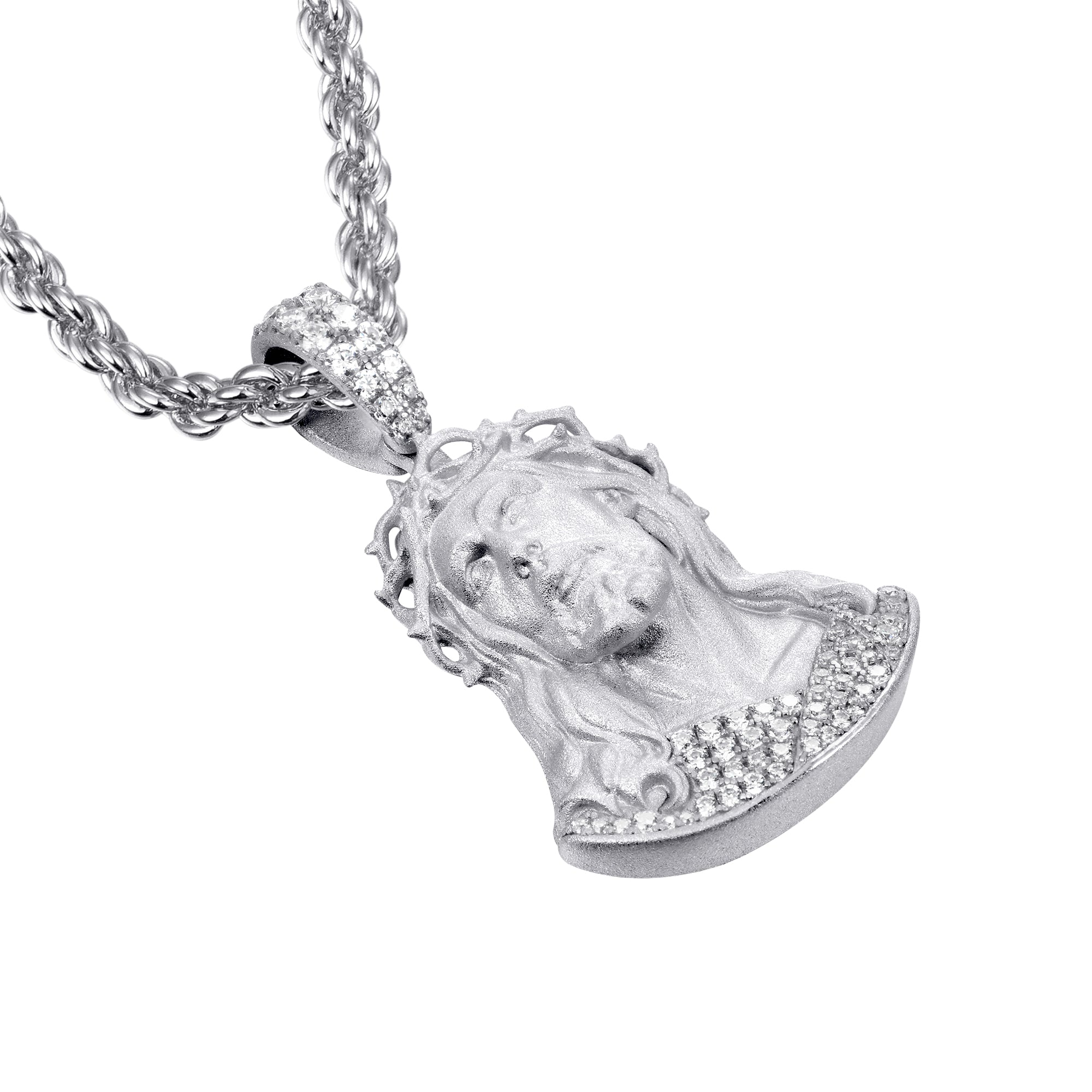 Moissanite Crucifix Pendant-Medium