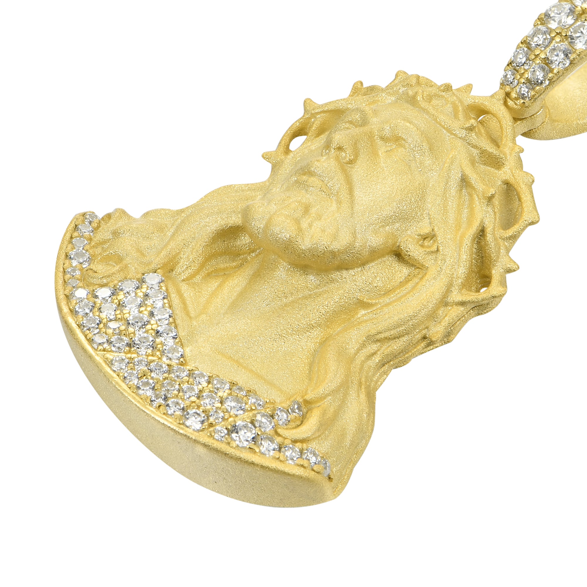 Moissanite Crucifix Pendant-Medium