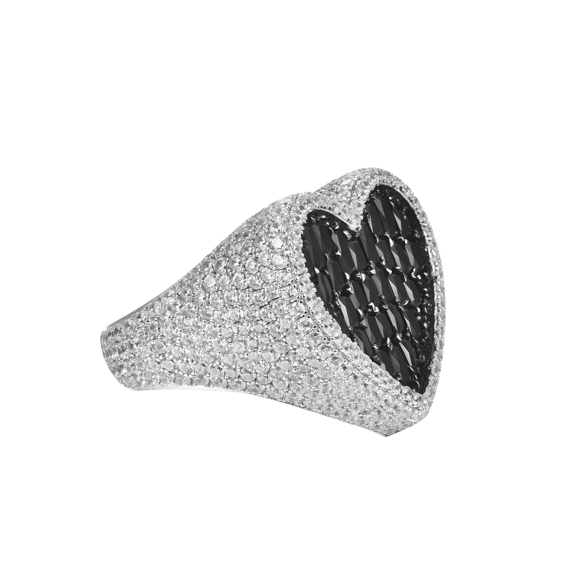 Custom Heart Shaped Baguette Ring