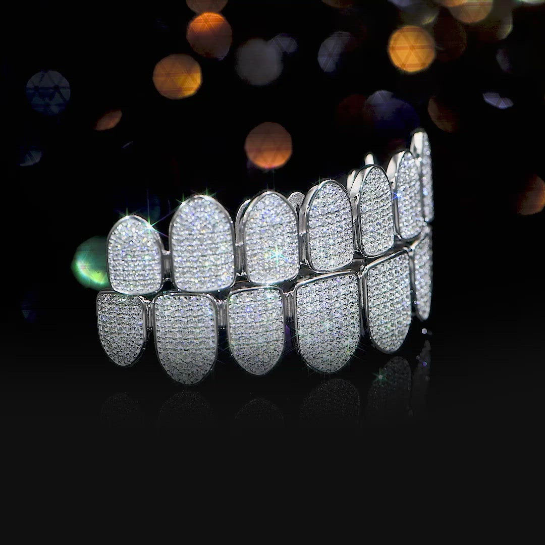 Pre-made Iced Out Gold Grillz