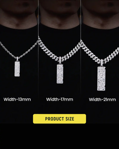 Custom Iced Vertical Letter Pendant