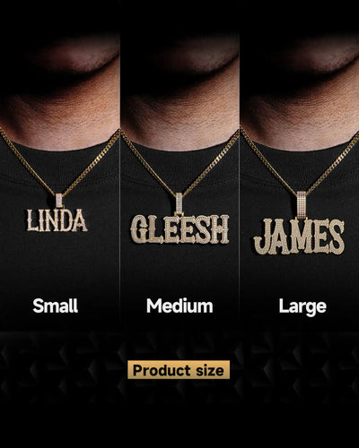 Custom Moissanite Bosox Name Pendant