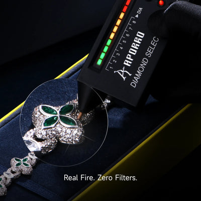 Moissanit Leuchtendes Kleeblatt-Armband