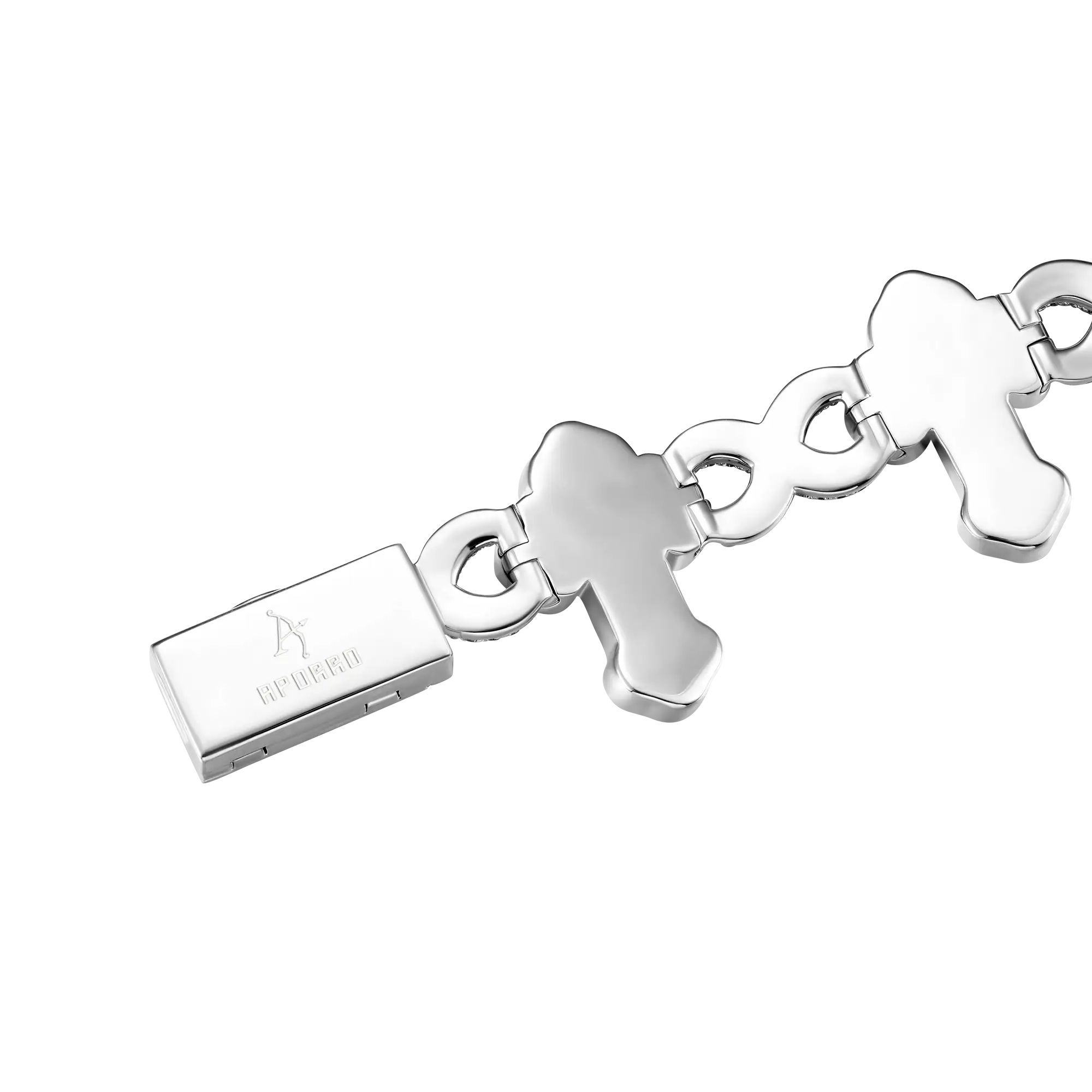 Infinity Link Emerald Cut Cross Bracelet - 8mm