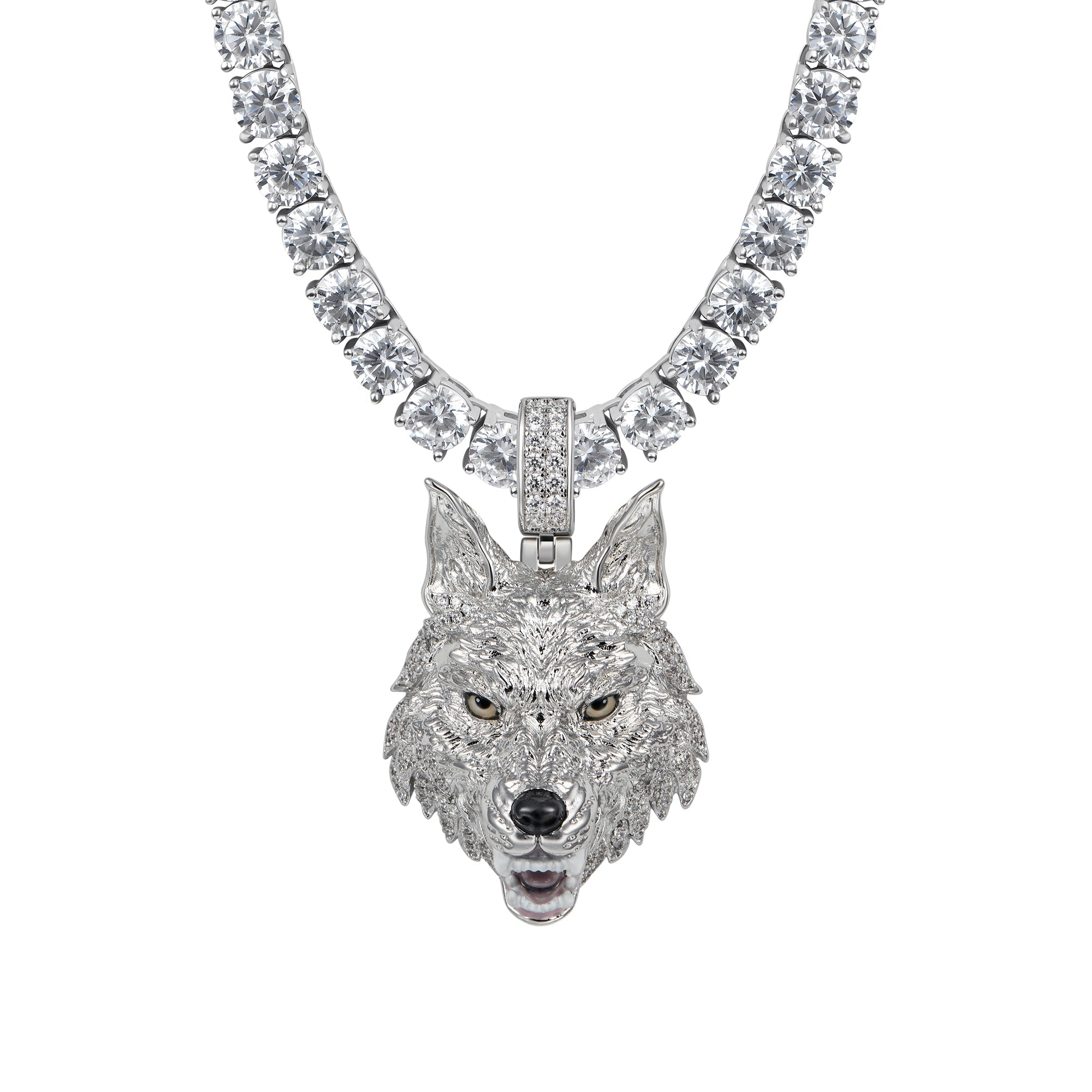 Pendentif loup intrépide des femmes