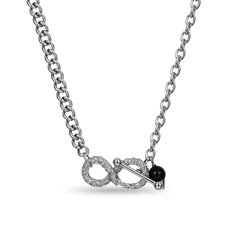 Collana con serpente regolabile Infinity - Catena in oro e argento per uomo e donna - APORRO