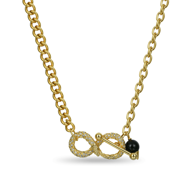 Collar de serpiente infinito ajustable - Cadena de oro y plata para hombres y mujeres - APORRO
