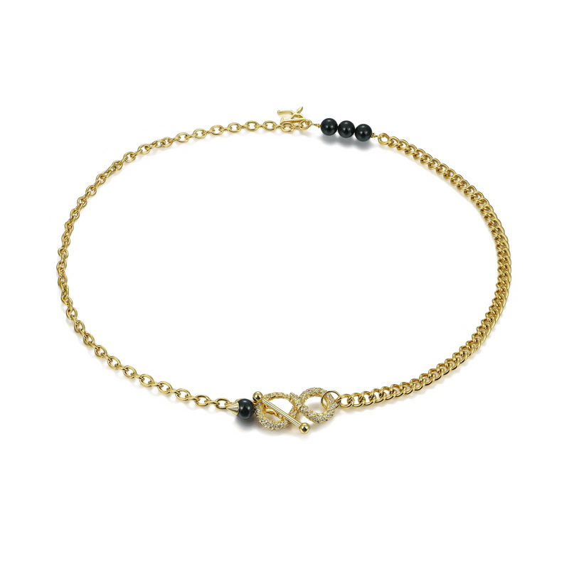 Collana con serpente regolabile Infinity - Catena in oro e argento per uomo e donna - APORRO