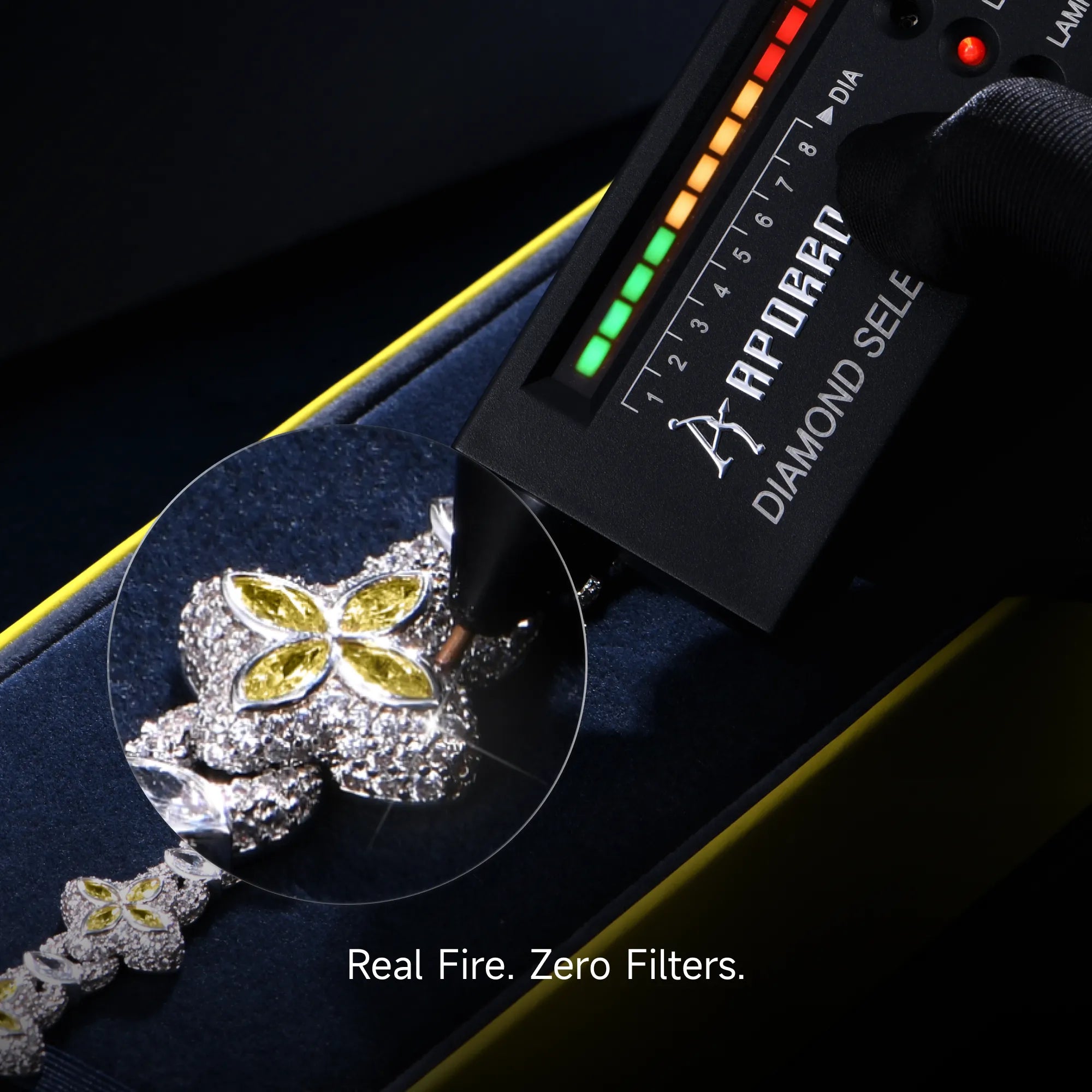 Bracciale Moissanite con trifoglio luminoso - diamante giallo