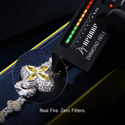 Bracciale Moissanite con trifoglio luminoso - diamante giallo